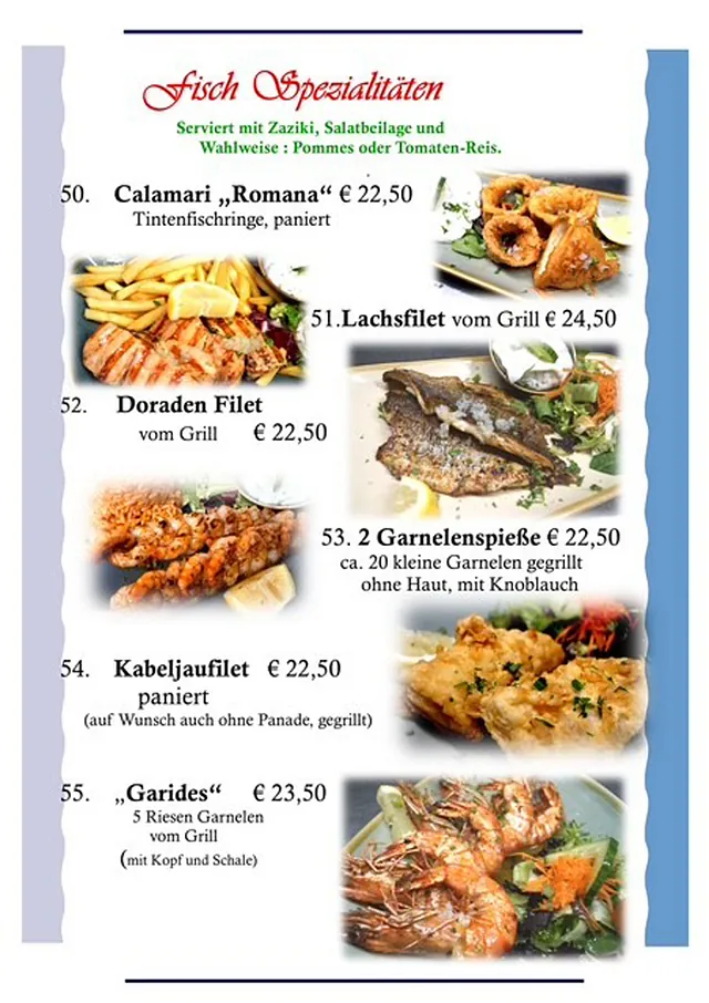 Restaurant Hellas im Ostseebad Boltenhagen griechische Spezialitäten Salate