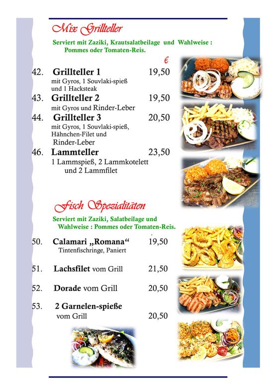 Restaurant Hellas im Ostseebad Boltenhagen griechische Spezialitäten Salate