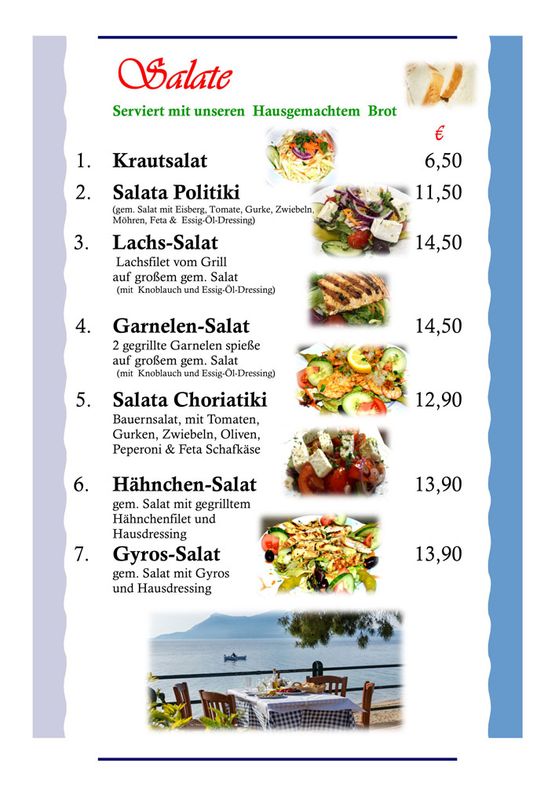 Speisekarte