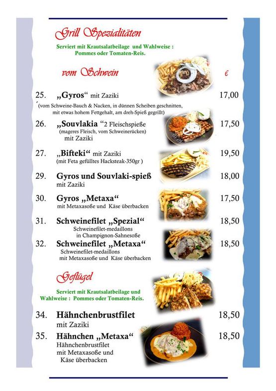 Restaurant Hellas im Ostseebad Boltenhagen griechische Spezialitäten Salate