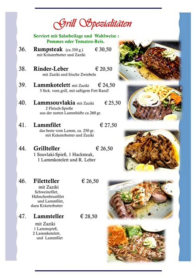 Restaurant Hellas im Ostseebad Boltenhagen griechische Spezialitäten Salate